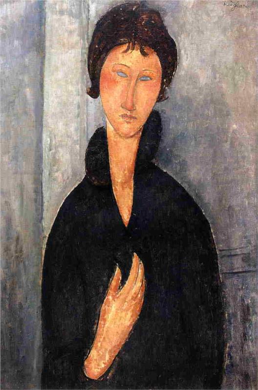 Woman with Blue Eyes - Amedeo Modigliani Paintings